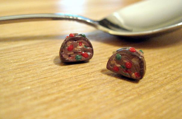 holiday fruitcake earrings