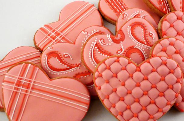 Patterned Heart Cookies