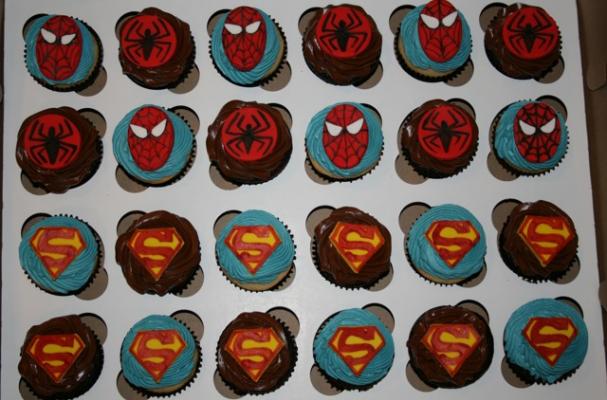 superhero cupcakes