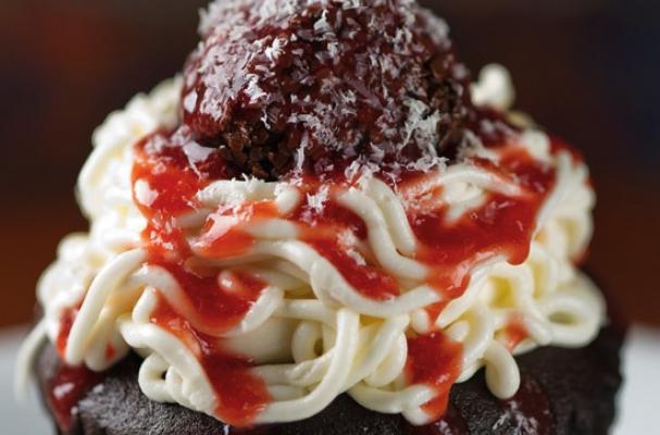 on top of spaghetti cupcake