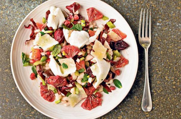 Chopped Blood Orange Salad With Mozzarella