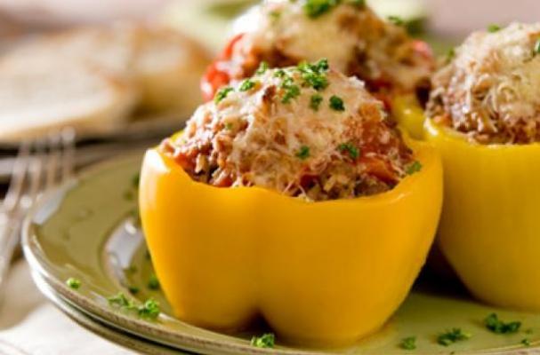 Ground Turkey Stuffed Peppers