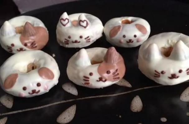 Cute Kitty Cat and Dog Donuts