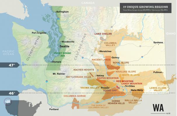 Washington Wine AVA Map