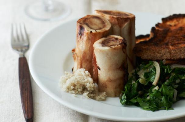 roast bone marrow and parsley salad