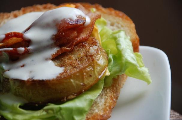 fried green tomato sandwich