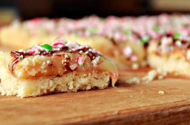 Peppermint Millionaire's Shortbread