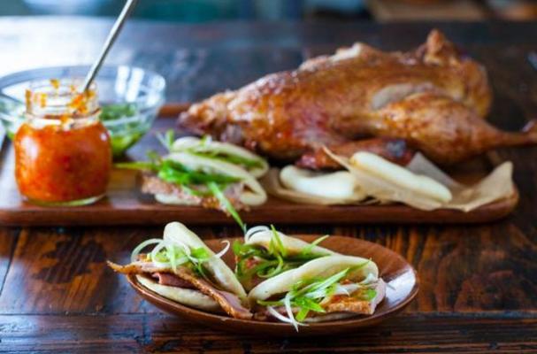 Roasted Duck with Chinese Steamed Buns