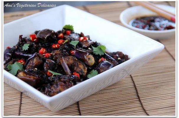 Stir Fried Eggplant in Spicy Chilli Sauce