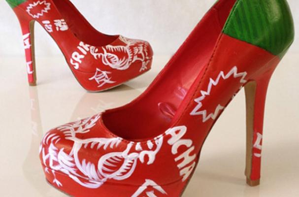 Sriracha Rooster Sauce Stilettos