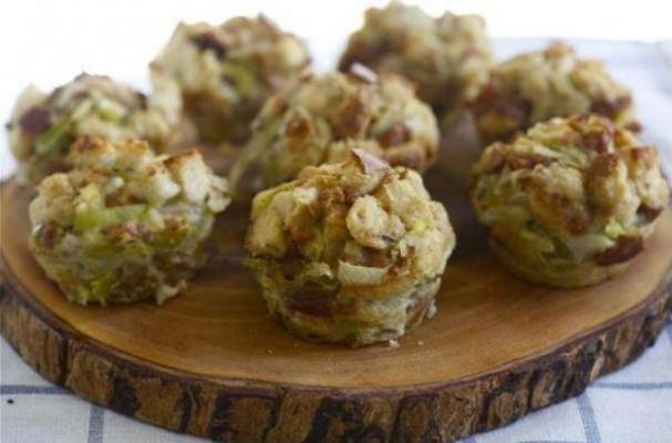 Italian Sausage, Fennel and Pear Stuffing Muffins