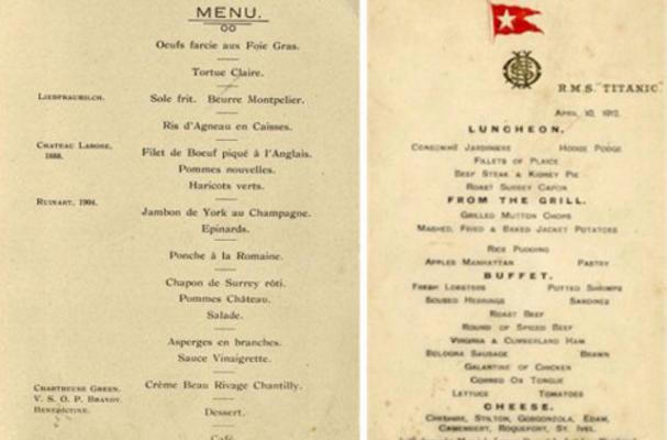 Titanic Menu Sells for $160,000 