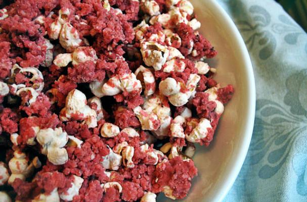 Red Velvet Cake Batter Popcorn