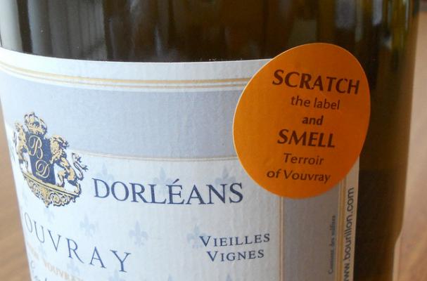 wine bottle label vouvray