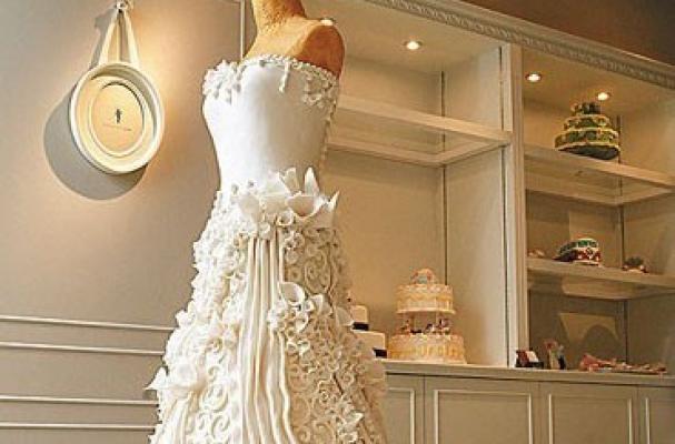 wedding dress cake