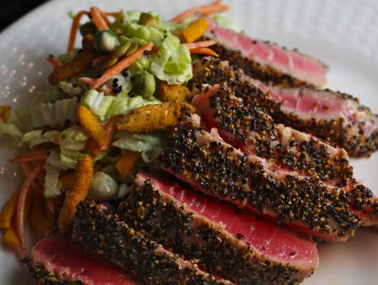 How To Make Ahi Tuna with Sweet and Spicy Asian Slaw | Recipe