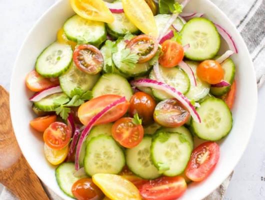 Foodista | Recipes, Cooking Tips, and Food News | Cucumber and Tomato Salad