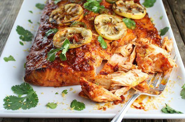 Cedar Planked Harissa Salmon