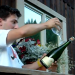 Man Opens Champagne Bottle Using Wine Glass