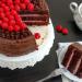 chocolate red wine cake with raspberry filling