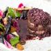 Bison Tenderloin with Roasted Vegetables and Shallot-Red Wine Sauce